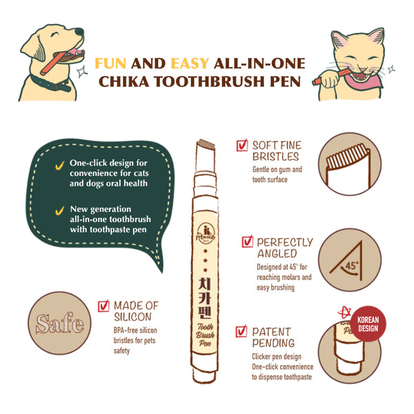Chika Toothbrush Pen for Cats