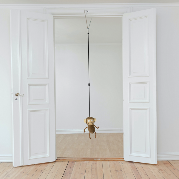 Jump 'n' Jamb Hanging Monkey Refillable Cat Toy