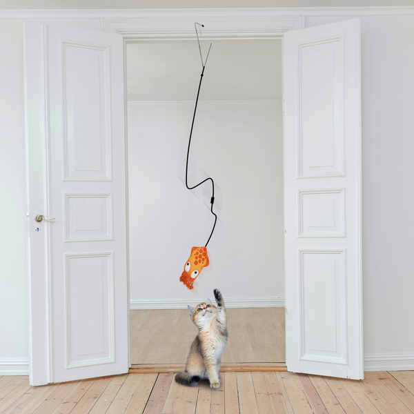 Jump 'n' Jamb Hanging Squid Refillable Cat Toy