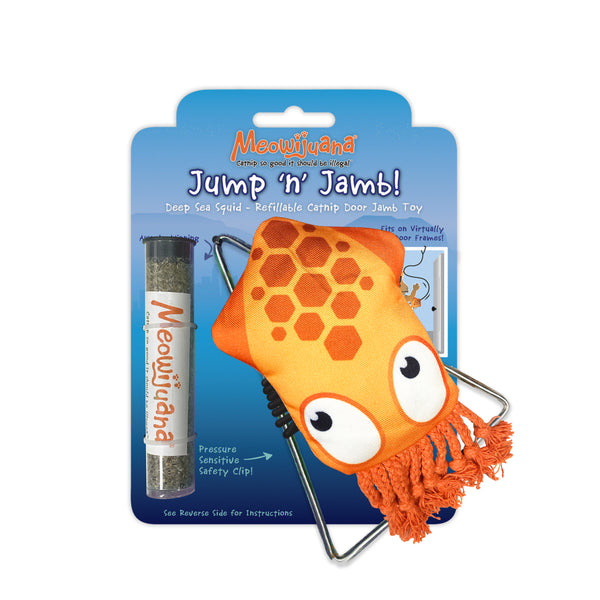Jump 'n' Jamb Hanging Squid Refillable Cat Toy